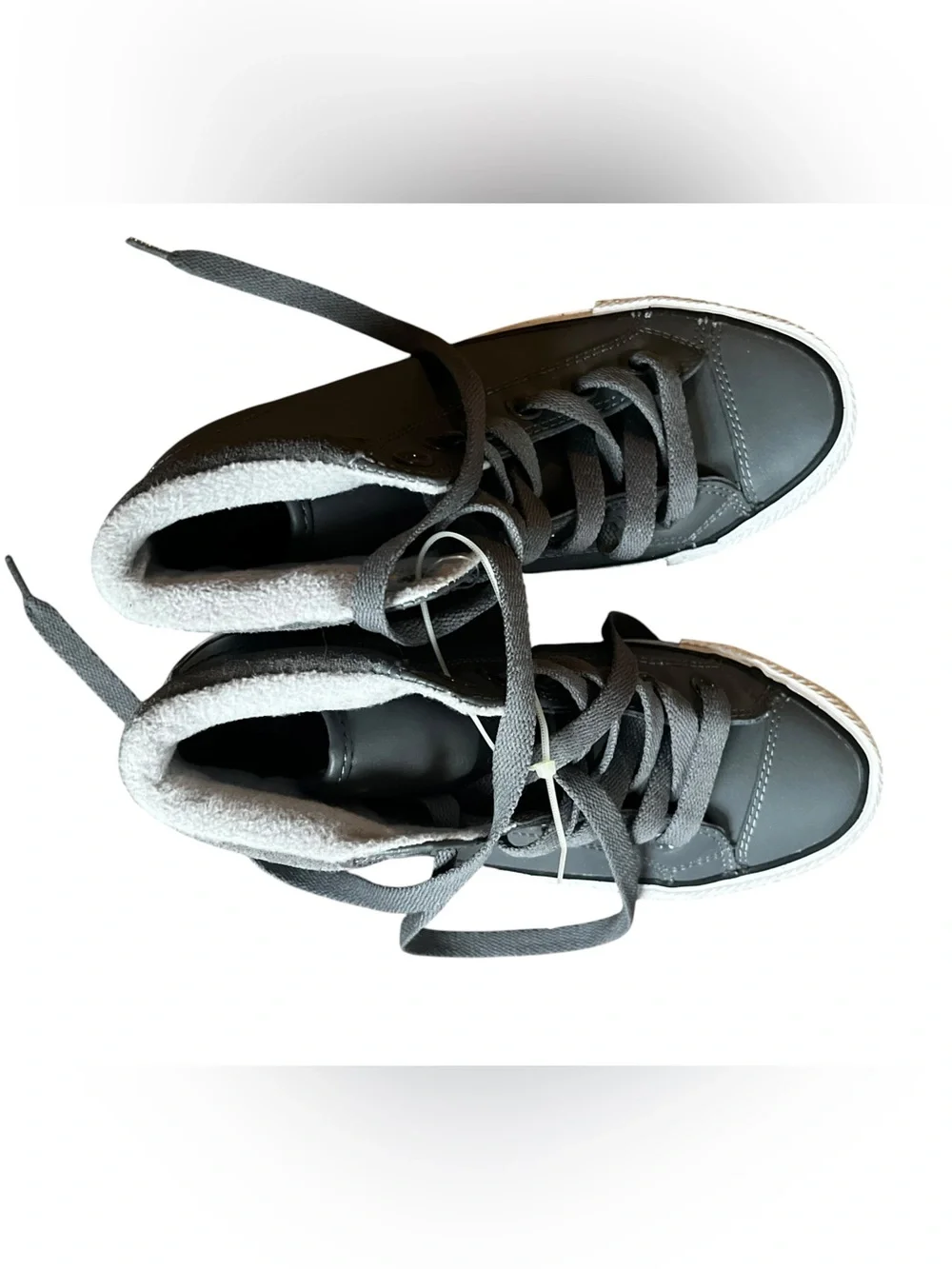 US 3 Kids Converse Chuck Taylor All Star PC High Top Sneakers in Grey